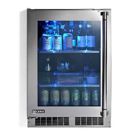 Lynx Ln24refgl 24 Inch Built-in Outdoor All Refrigerator With 5.3 Cu.ft Capacity
