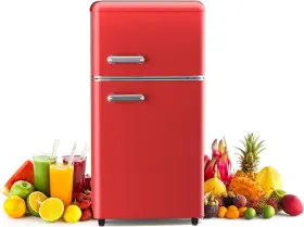 Mabcd-r10003 Maine Retro Mini Fridge Freezer 2-door Refrigerator Upper 3.9 Cu. Ft. Compact