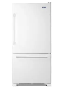 Mbb1957few Maytag 30-inch 18.6 Cu.ft. Bottom Freezer Refrigerator In White -