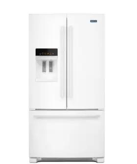 Mfi2570few Maytag 36 Inch French Door Refrigerator With 25 Cu. Ft. Capacity -