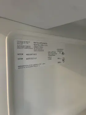 Msd2651kes Maytag Lightly Used Stainless Steel Refrigerator With Ice Maker