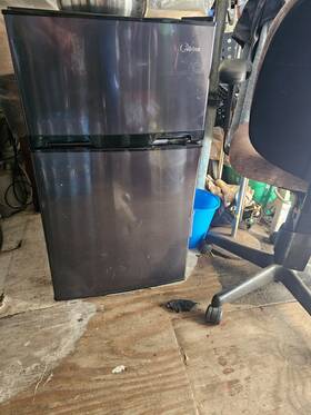 Midea America Corperation Whd113fb1 Whd-113fb1 Double Door Mini Fridge With Freezer For Bedroom Office Or D