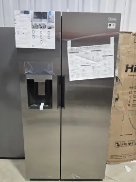 Mrs26d7ast Midea 26.cu. Ft. French Door Refrigerator With Ice And Water Dispenser