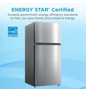 Mrt18d3bst Midea Refrigerator Fingerprint Resistant Stainless Steel. Excellent Condition