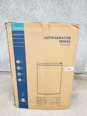 Whs-87lb1 Midea Refrigerator - 2.4 Cubic Feet Black- Dorm Office Home New