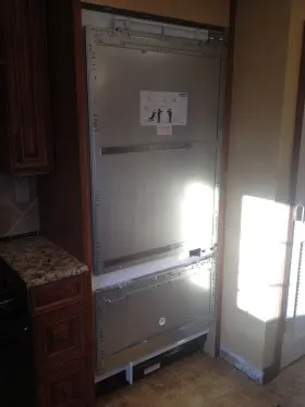 Kf1901 Miele 36 Inch Refrigerator-freezer Vi With Custom Black Panels