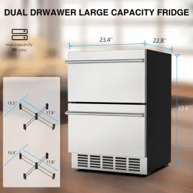 3c1n152643jvxka3779  Mojgar Outdoor Beverage Refrigerator Double Drawer Stainless Steel Wine Fridge