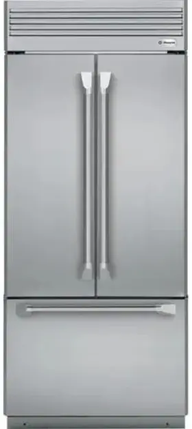 Zipp360nhss Monogram 36 Inch Stainless Steel Built-in French Door Refrigerator -