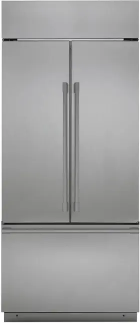 Zips360nnss Monogram 36 Inch Stainless Steel Built-in French Door Refrigerator -