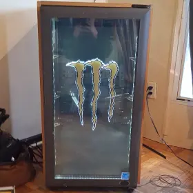 G3-3.w234jb Monster Energy Freestanding Refrigerator Led Black/wood 3 Shelves