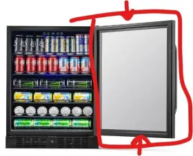 Nbc177bs00 Newair New Glass Door Replacement For 24-inch 177 Can Black Ss Fridge