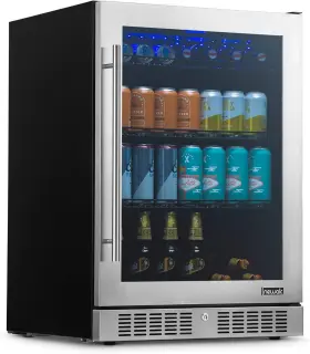 Nbc224ss00 Newair - 24 Inch 224-can Built-in Beverage Cooler With Color Changing Led Lights And