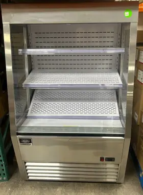243211 Nexel Refrigerated Open Air Merchandiers With Pull Down Curtain Mint Condition