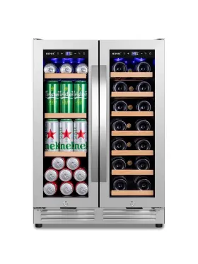 Npdual02 Nipus 24 Inch Dual Zone 20-wine Bottles And 60-cans Beverage Wine Cooler
