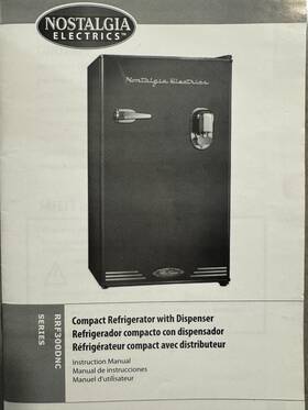 Nostalgia Rrf300dnc Refrigerator Pre Owned E/c With Water Dispenser 65