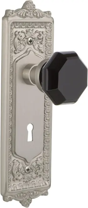 721595 Nostalgic Warehouse Egg And Dart Plate Keyhole Passage Waldorf Black