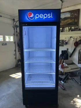 Cd26 Pepsi Large Cooler 6 9 Inch Tall 5 Shelf S Mint Condition