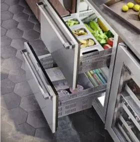 Hp24zs-4-5 Perlick 24 Inch Signature Series Indoor Dual Zone Freezer/refrigerator