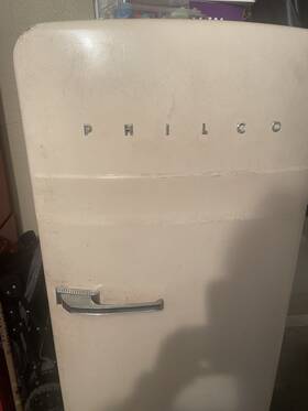 Philco 1116 Freestanding Refrigerator Beige Single Door Manual Defrost 10-15 Ft