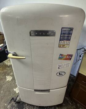 Philco A621 White Single Door Refrigerator Vintage