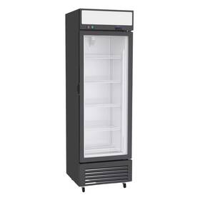 Premium Levella Pfv127dx 11.6 Cu. Ft. Single Glass Door Upright Display Freezer Black