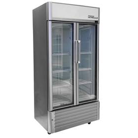 Premium Levella Prn2110dx 21.1 Cu. Ft. Double Glass Door Upright Display Cooler. Merchandiser Refrigerator