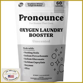 Pronounce B0fqg1dtng Oxygen Laundry Booster With Enzymes Brightens White Stains Odor Stain