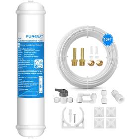 Purenat B0chp29yc9 Inline Refrigerator Ice Maker Water Filter 1/4 Inch Push Connect 1 Pack