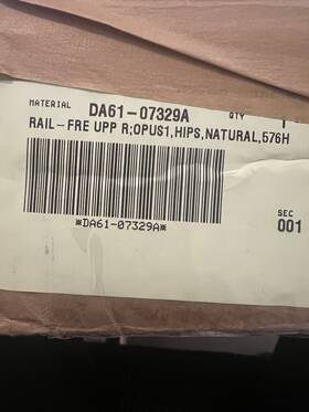 Samsung Da61-07329a New Oem Refrigerator Freezer Upper Right Rail