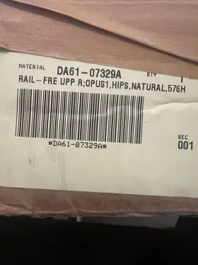 Da61-07329a Samsung New Oem Refrigerator Freezer Upper Right Rail