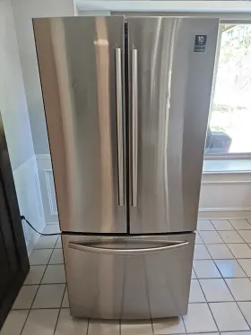 Rf220nctasr Samsung Refrigerator Fridge/freezer With New Compressor Perfect Working Order