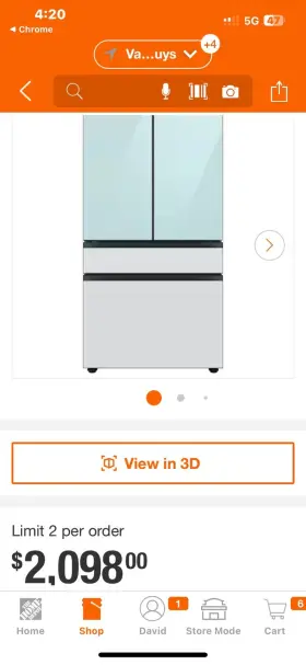 Rf23bb8900aw Samsung Bespoke 4-door French Door Refrigerator 23 Cu Ft Family Hub Counter Dep