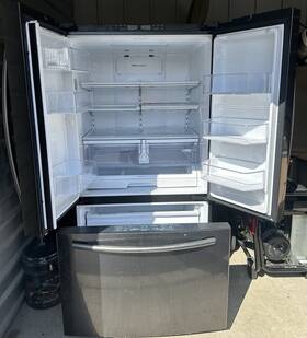 Samsung Rf261beaesg Black French Door Refrigerator Twin Cooling Frost-free