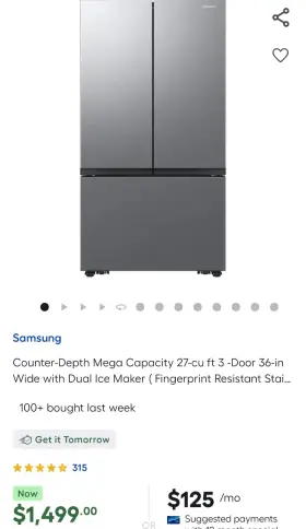 Rf27cg5010 Samsung 27 Cu. Ft. 3-door French Door Refrigerator Likely A Model