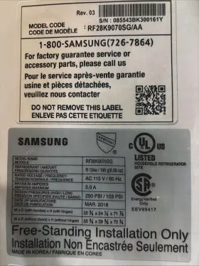 Rf28k9070sg Samsung Rf28k9070sg/aa. Freezer Drawer