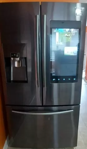 Rf365beae5g Samsung - 26.5 Cu. Ft. 3-door French Door Smart Refrigerator With Family Hub