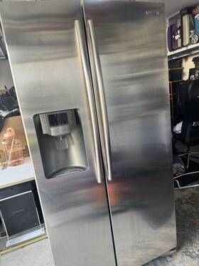 Samsung Rs25tdrs Side-by-side Refrigerator Stainless Steel Clearview Icemaker