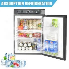 2020041606 Smad Gas/12v/110v Rv Propane Refrigerator Without Freezer Camping Fridge 2.1 Cu.ft