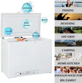 2020081201 Smad 7 Cu.ft 2 Way 110v/lpg Chest Freezer Gas Propane Deep Camper Rv Off Grid