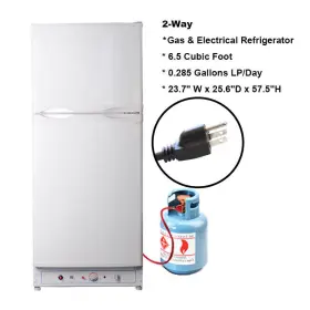 Ddg-185d1u Smad Propane Refrigerator With Freezer 6.5 Cu.ft 2 Way Rv Offgrid