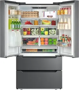 Dm-827wmu Smad French Door Refrigerator With Installed Ice Maker And Bottom Freezer 22.5 Cu.ft