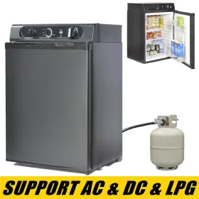 Dsg-60b1ua Smad 3 Way Caravan Propane Fridge 110v/12v/lpg Gas Refrigerator 2.1 Cu.ft
