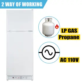 Xcd-185 Smad 9.35cuft 2way Fridge Gas Propane Refrigerator Camper Rv Freezer 110v