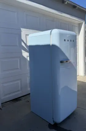 Fab28u Smeg Fab28u. Light Blue Freestanding Refrigerator #fab28u. Single Door Used