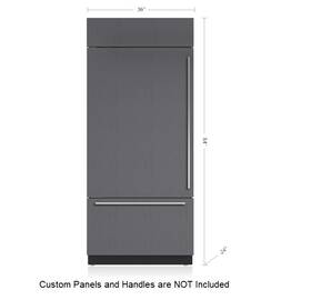 Sub-zero Bi-36uid/o Sub-zero Panel Ready 36 Inch Refrigerator Freezer Internal With Dispenser Msrp 10 980