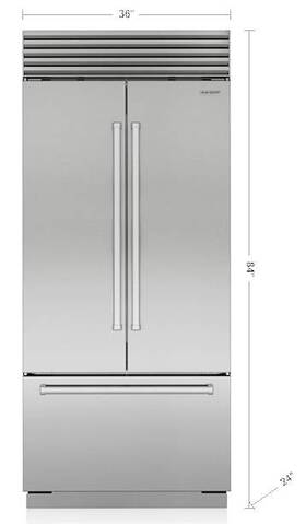 Sub-zero Cl3650ufdsp Sub-zero Classic Series 36 Inch Built-in French Door Smart Refrigerator