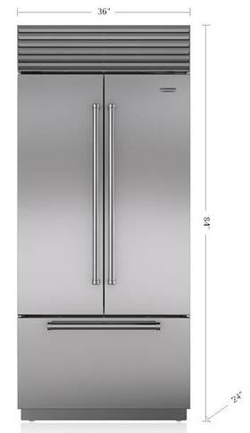 Sub-zero Cl3650ufdst Sub-zero Classic Series 36 Inch Built-in French Door Smart Refrigerator