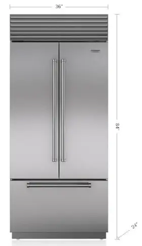 Cl3650ufdst Sub-zero Classic Series 36 Inch Built-in French Door Smart Refrigerator