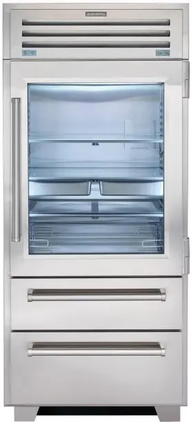 Pro3650grh Sub-zero Nib 36 Inch Built-in Bottom Freezer Refrigerator With Glass Door