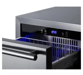 Adrd18pnr Summit 18 Inch Counter Depth Built In Drawer Refrigerator With 3.4 Cu